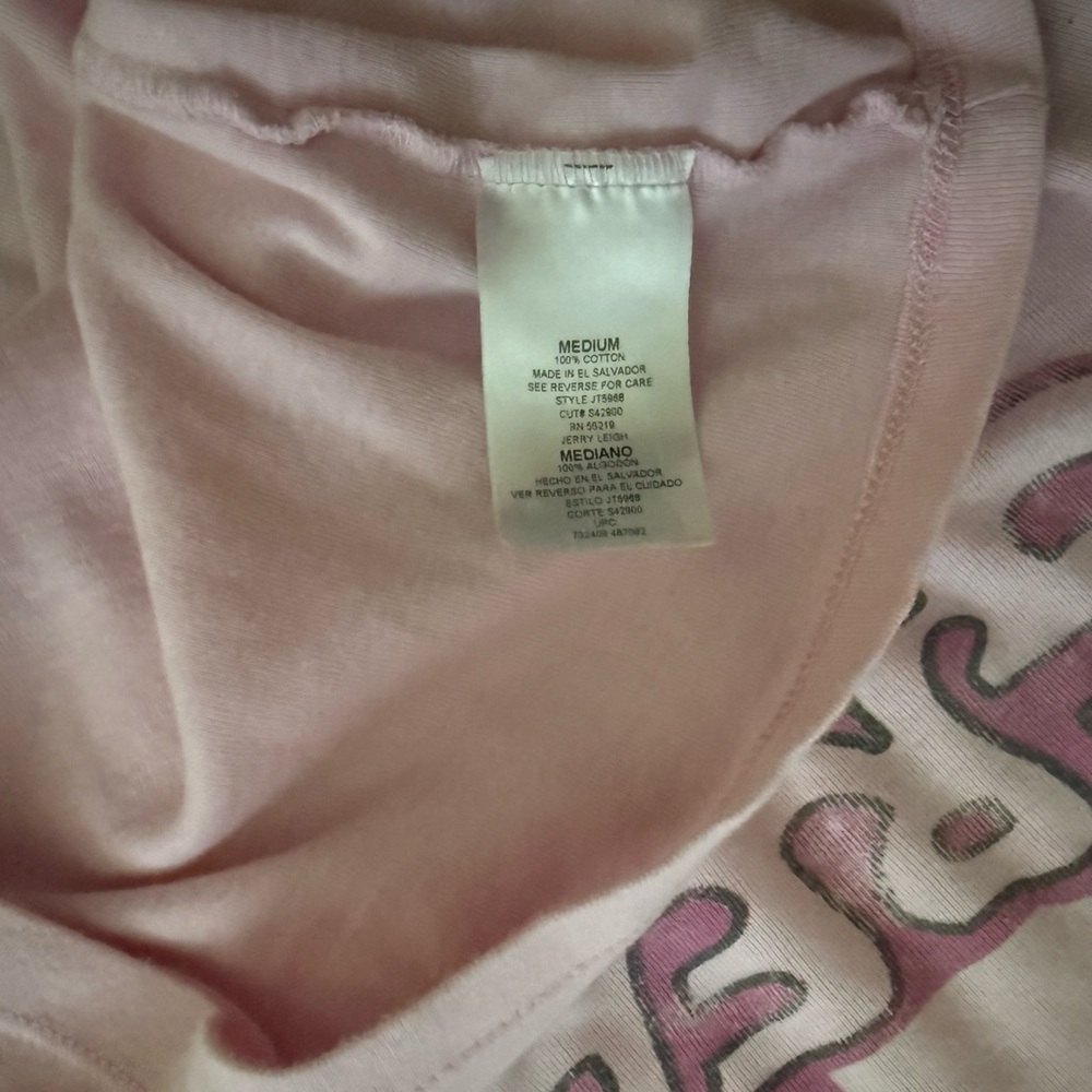 Grease Movie Graphic Long Sleeve Baby Pink Top Size Medium - Picture 6 of 6